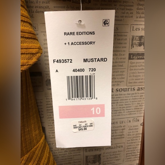 NWT! Girl’s Dress; Rare Editions; Necklace Accessory; Skirt Panels; Keyhole Back - Picture 9 of 9